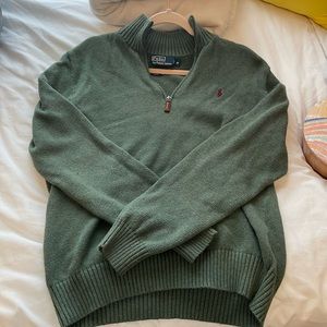 Green Polo quarter zip